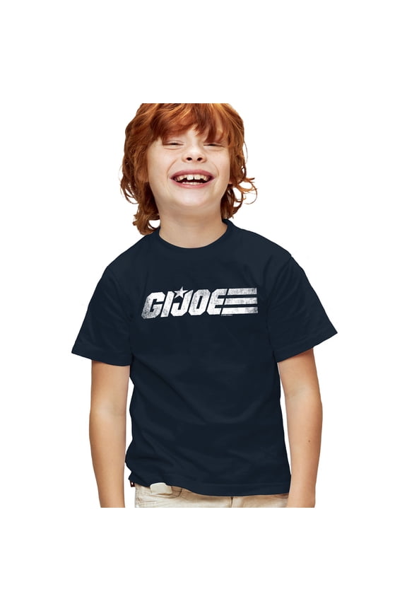 Mono Logo Kids T Shirt for Youth Boys and Girls, Navy, Large