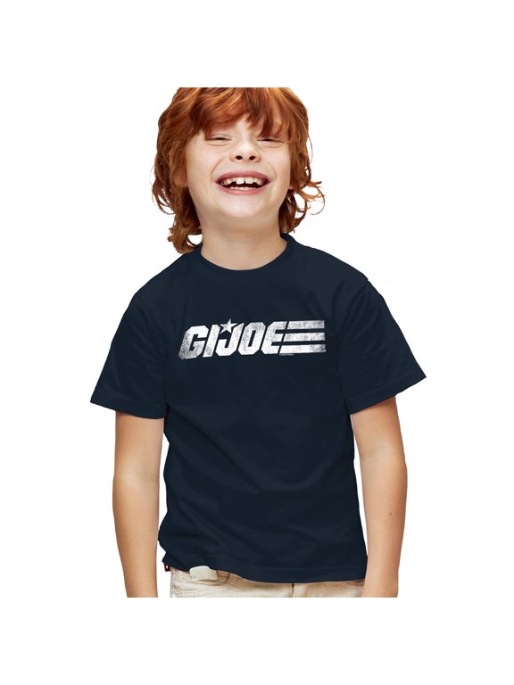 Mono Logo Kids T Shirt for Youth Boys and Girls, Navy, X-Small