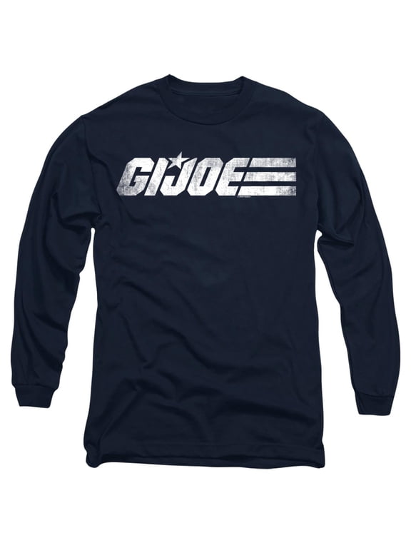Mono Logo Unisex Adult Long-Sleeve T Shirt, Navy, Small