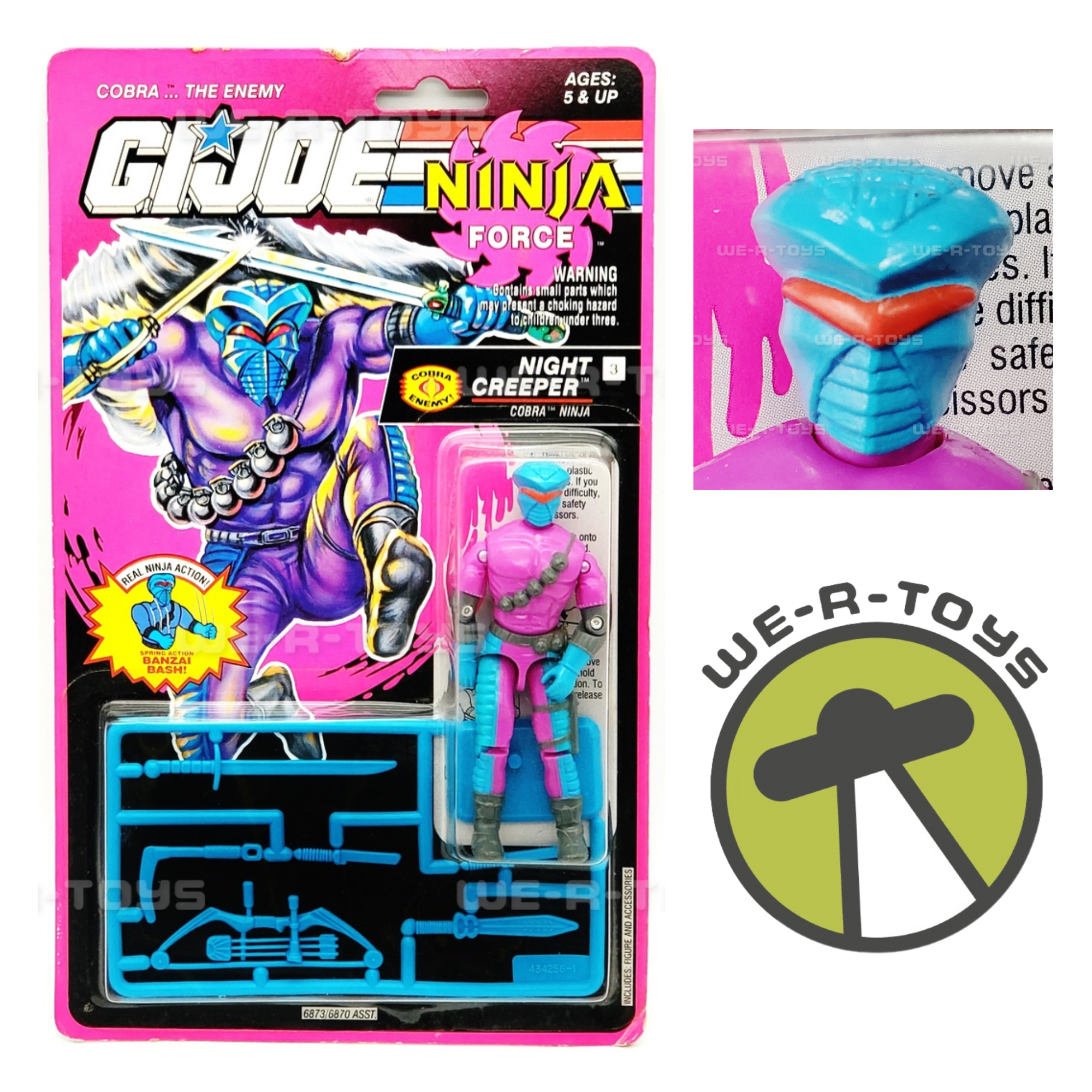 G.I. Joe Ninja Force Night Creeper Cobra Ninja Action Figure 1992