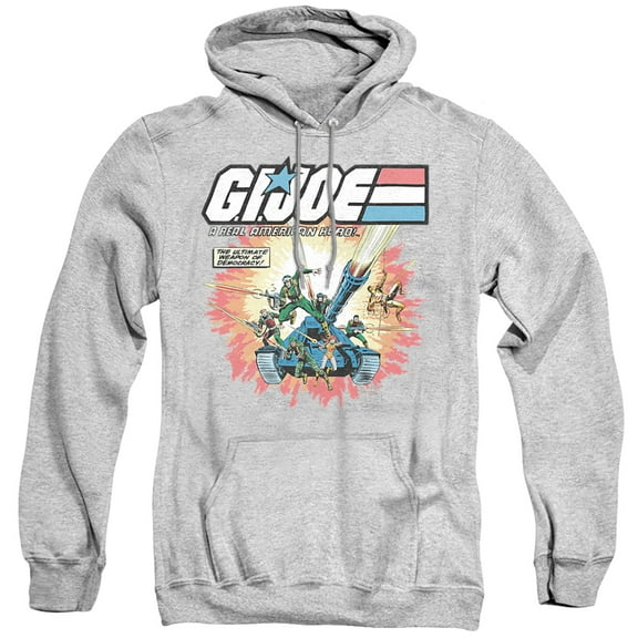 G.I. Joe Real American Hero Unisex Adult Pull-Over Hoodie, Athletic Heather, Small