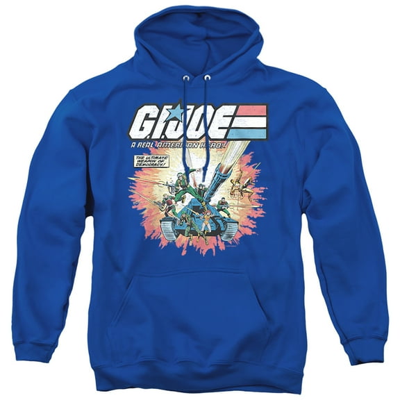 G.I. Joe Real American Hero Unisex Adult Pull-Over Hoodie, Royal, X-Large