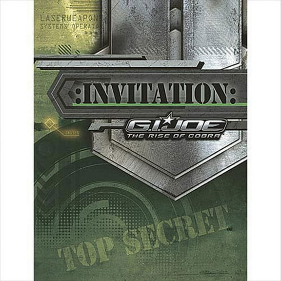 G.I. Joe 'Rise of Cobra' Top Secret Invitations and Thank You Notes w/ Envelopes (8ct ea.)