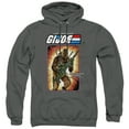 thumbnail image 1 of G.I. Joe Roadblock Card Unisex Adult Pull-Over Hoodie, Charcoal, 2X-Large, 1 of 5