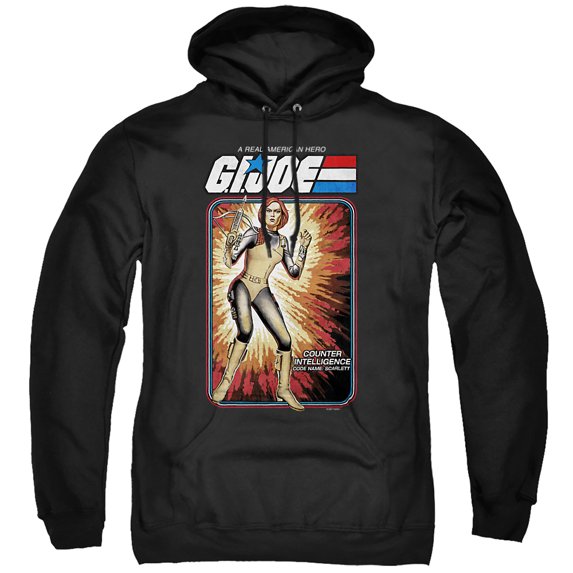 G.I. Joe Scarlett Card Unisex Adult Pull-Over Hoodie,Scarlett, 5X-Large