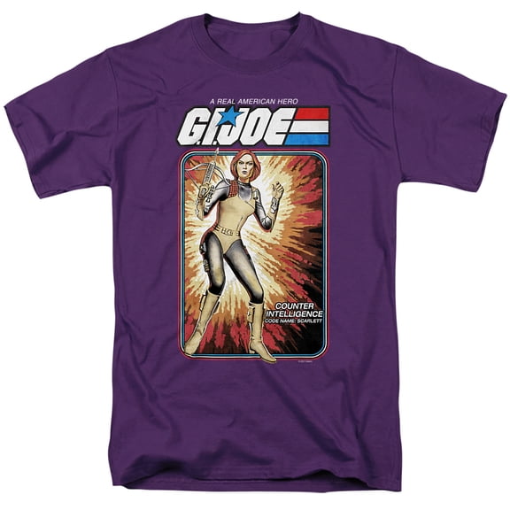 G.I. Joe Scarlett Card Unisex Adult T-Shirt, Purple, Large