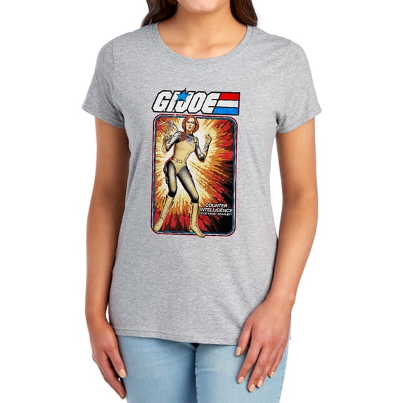 G.I. Joe Scarlett Card Women's T Shirt, Athletic Heather, Small