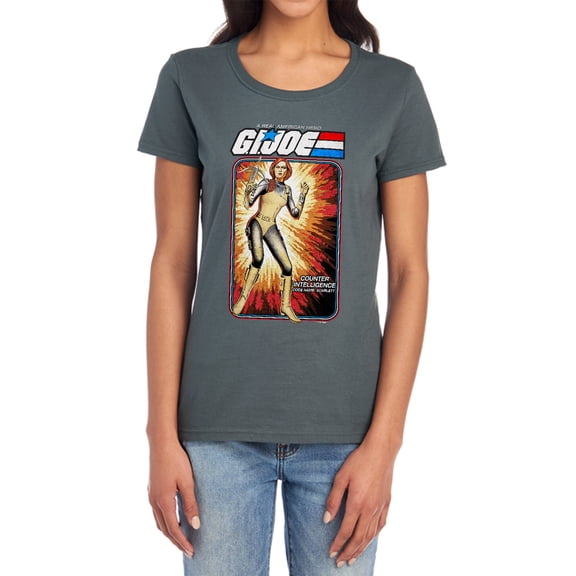G.I. Joe Scarlett Card Women's T Shirt, Charcoal, Small