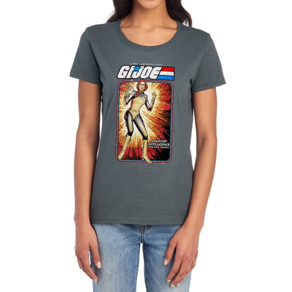 G.I. Joe Scarlett Card Women's T Shirt, Charcoal, X-Large
