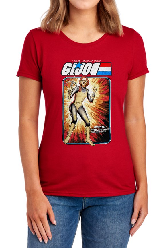 G.I. Joe Scarlett Card Women's T Shirt, Red, Small