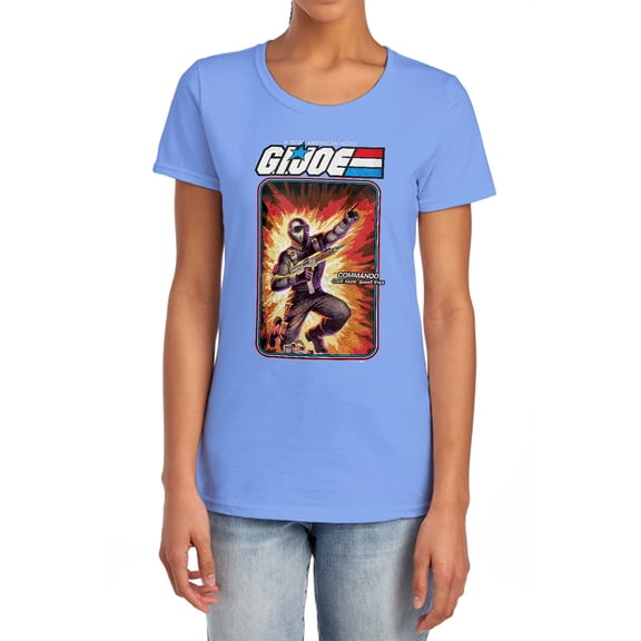 G.I. Joe Snake Eyes Card Women's T Shirt, Carolina Blue, Medium