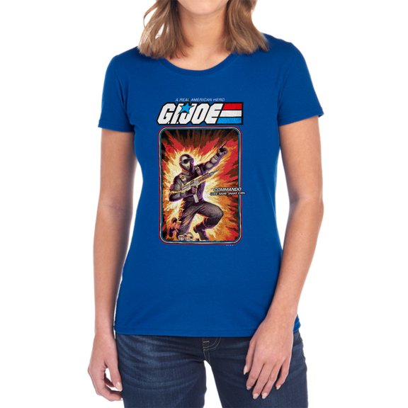 G.I. Joe Snake Eyes Card Women's T Shirt, Royal, Large