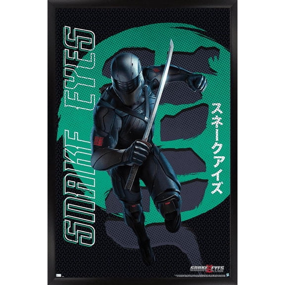 G.I. Joe: Snake Eyes - Green Wall Poster, 14.725" x 22.375", Framed