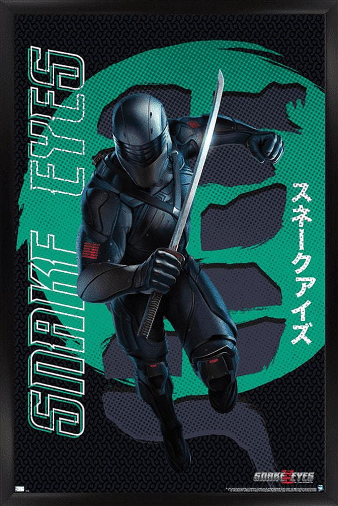 G.I. Joe: Snake Eyes - Green Wall Poster, 22.375" x 34", Framed