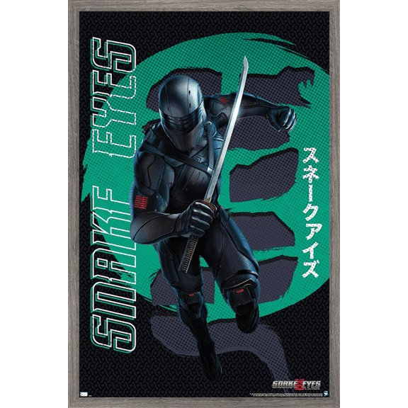 G.I. Joe: Snake Eyes - Green Wall Poster, 22.375" x 34", Framed