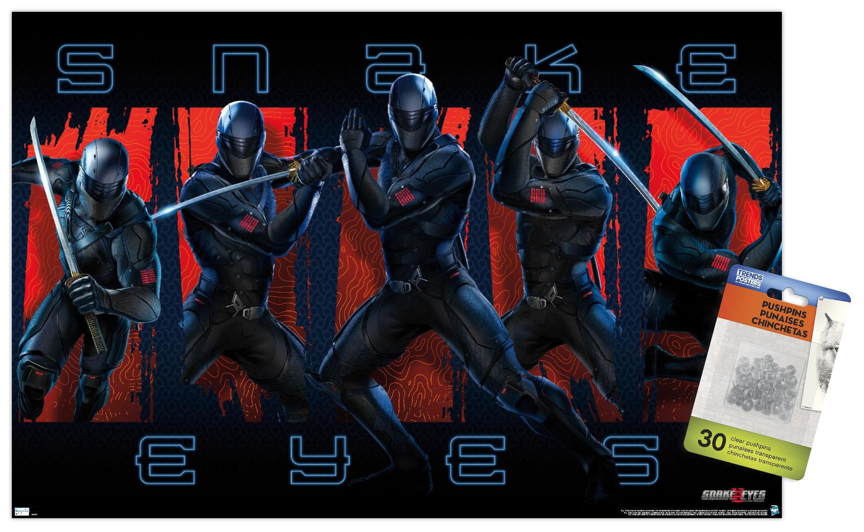 G.I. Joe: Snake Eyes - Group Wall Poster with Pushpins, 14.725" x 22.375"