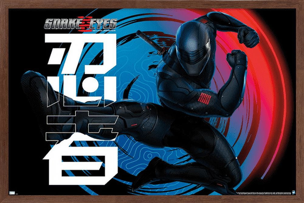 G.I. Joe: Snake Eyes - Kick Wall Poster, 22.375" x 34", Framed