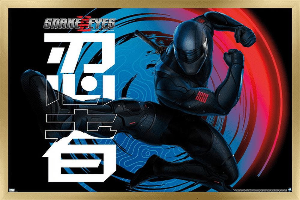 G.I. Joe: Snake Eyes - Kick Wall Poster, 22.375" x 34", Framed