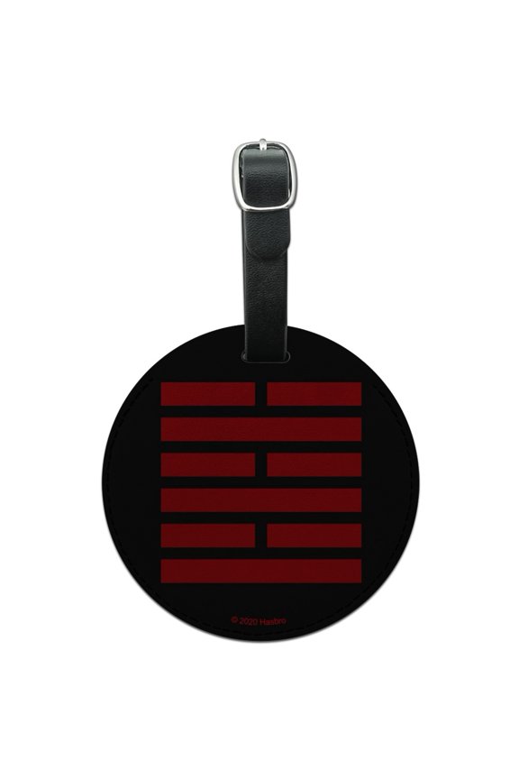 G.I. Joe Snake Eyes Logo Round Leather Luggage Card Suitcase Carry-On ID Tag