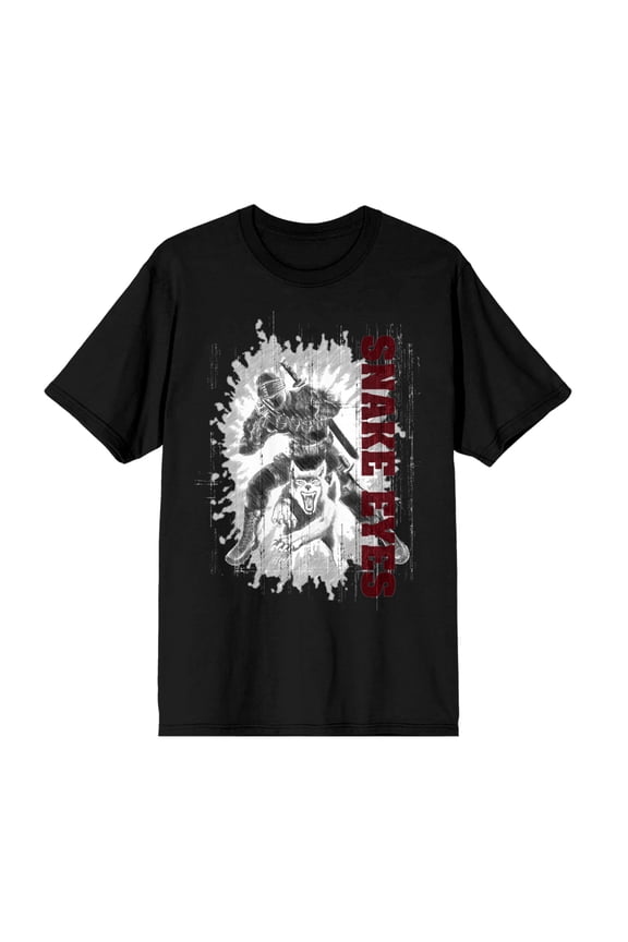 G.I. Joe Snake Eyes Men's Black Crew Neck Short Sleeve T-shirt-Small