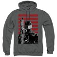 thumbnail image 1 of G.I. Joe Snake Eyes Ninja Unisex Adult Pull-Over Hoodie, Charcoal, Large, 1 of 5