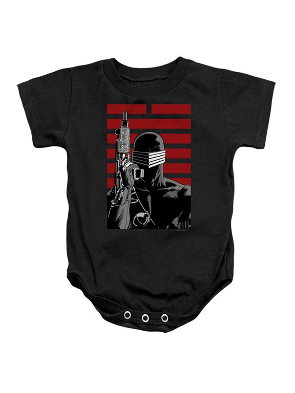 G.I. Joe Snake Eyes Ninja Unisex Infant Snap Suit for Baby, Black, Small (6 Months)