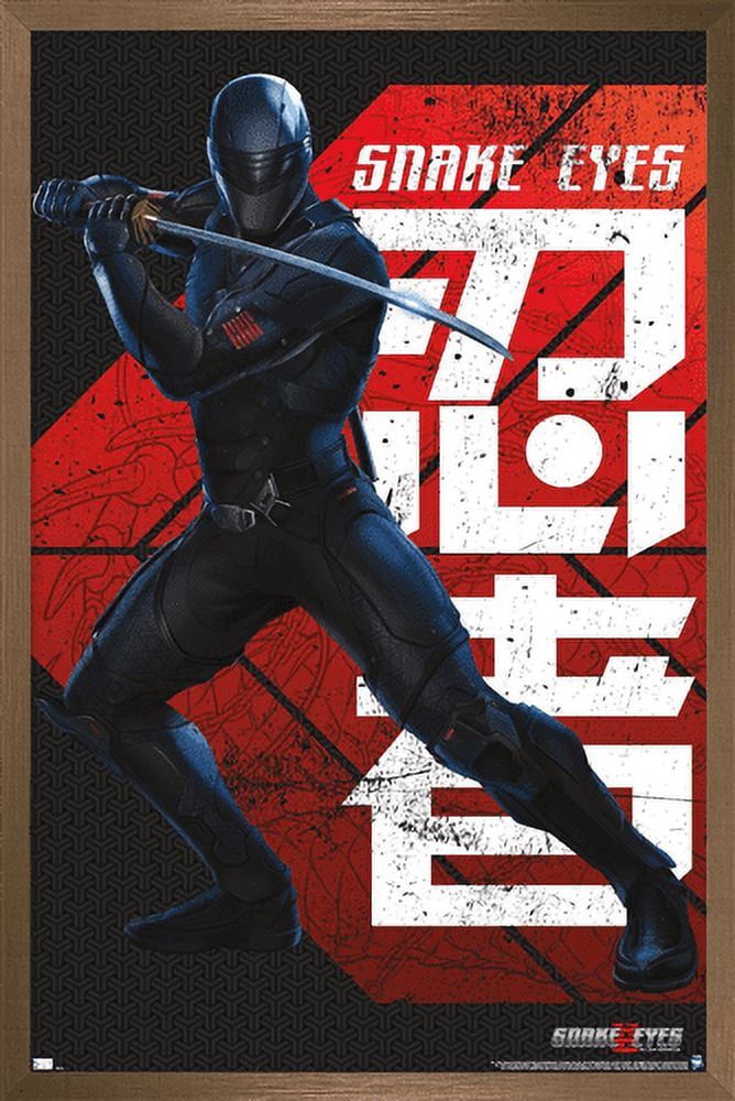 G.I. Joe: Snake Eyes - Pose Wall Poster, 22.375" x 34", Framed