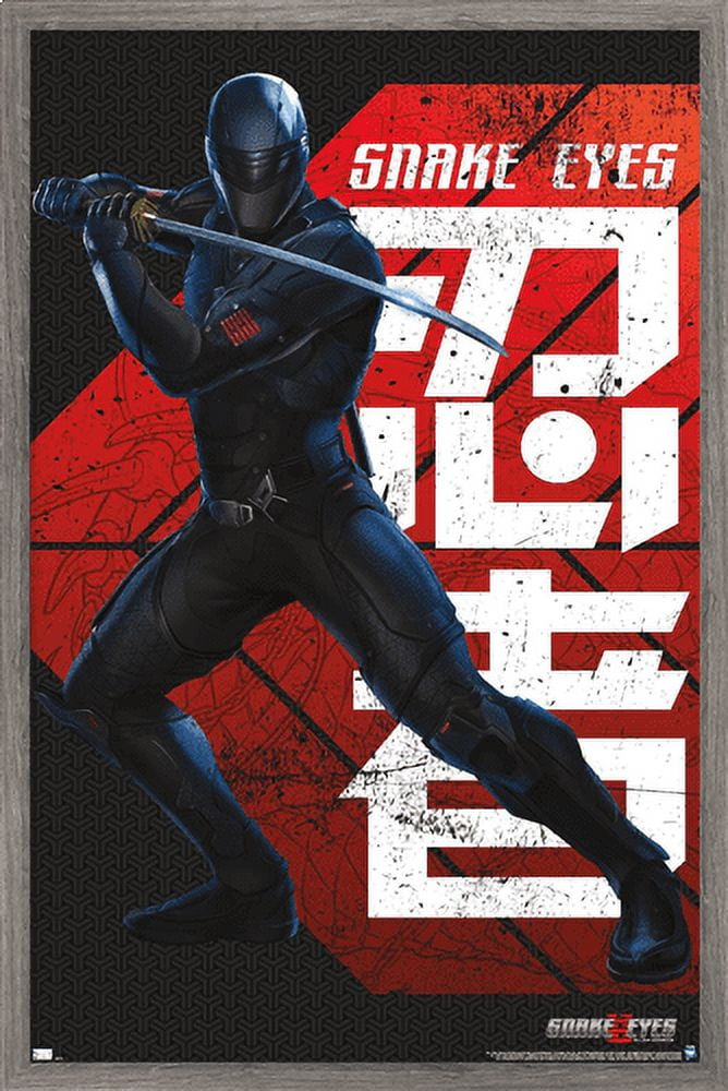 G.I. Joe: Snake Eyes - Pose Wall Poster, 22.375" x 34", Framed
