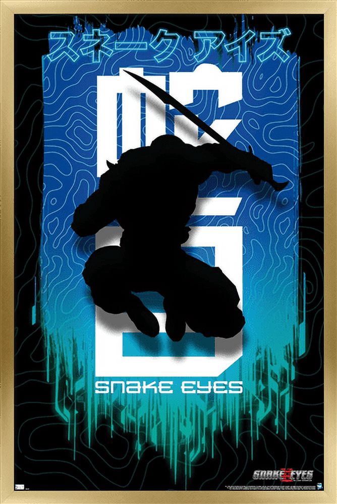 G.I. Joe: Snake Eyes - Shadow Wall Poster, 14.725" x 22.375", Framed