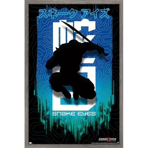 G.I. Joe: Snake Eyes - Shadow Wall Poster, 22.375" x 34", Framed