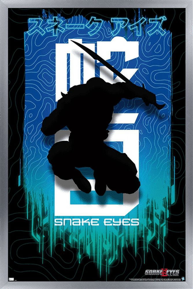 G.I. Joe: Snake Eyes - Shadow Wall Poster, 22.375" x 34", Framed