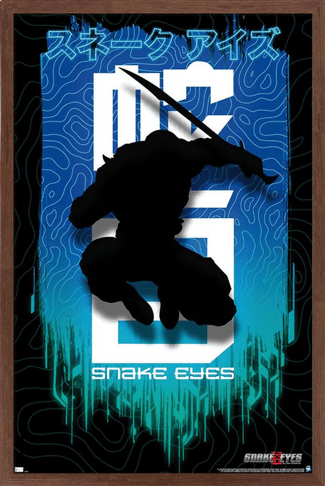 G.I. Joe: Snake Eyes - Shadow Wall Poster, 22.375" x 34", Framed