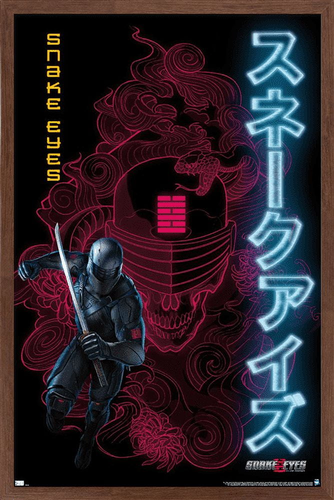 G.I. Joe: Snake Eyes - Skull Wall Poster, 14.725" x 22.375", Framed
