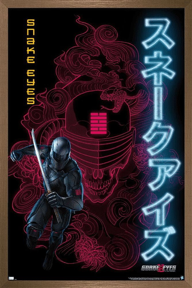 G.I. Joe: Snake Eyes - Skull Wall Poster, 22.375" x 34", Framed