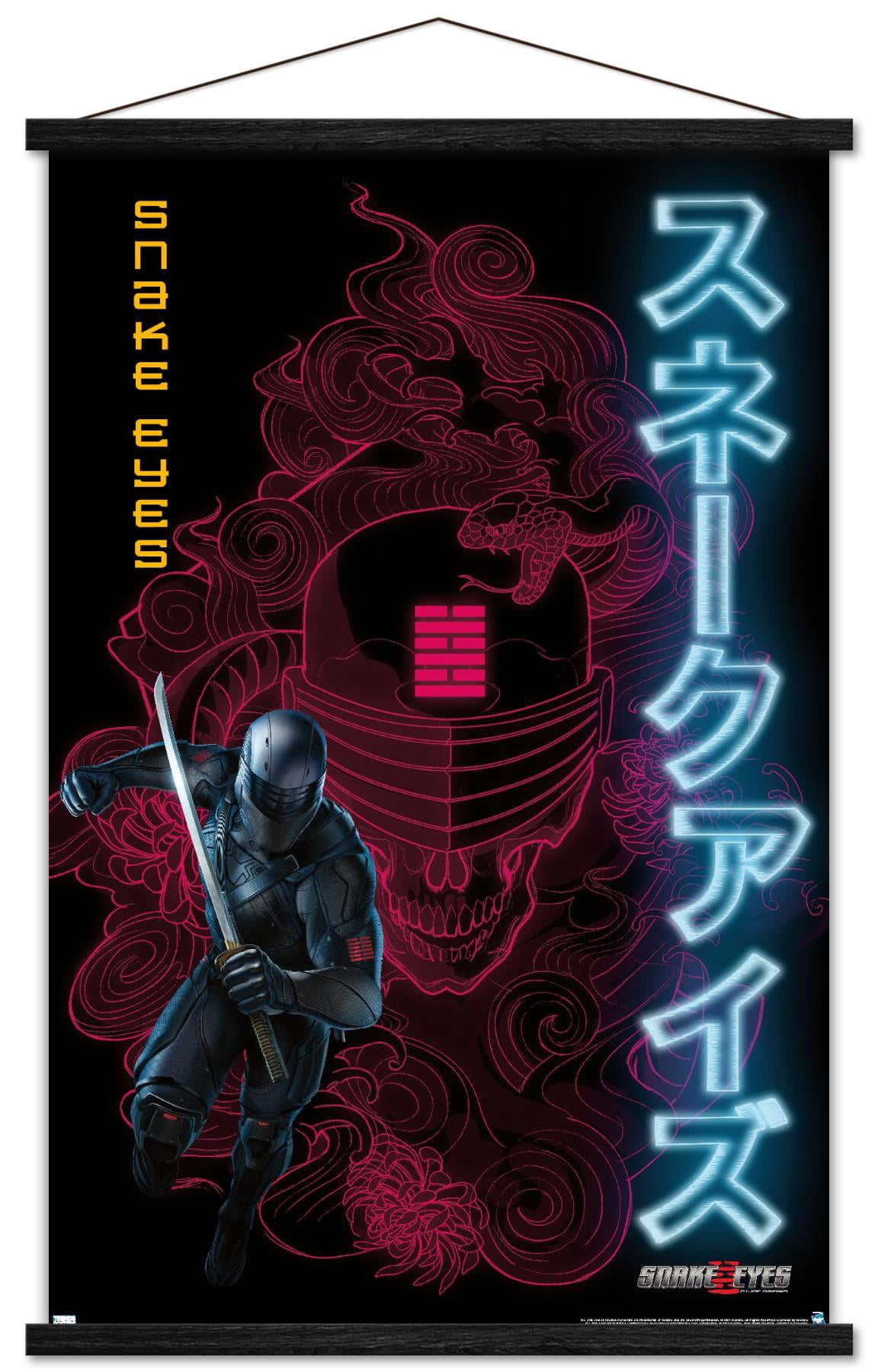 G.I. Joe: Snake Eyes - Skull Wall Poster with Wooden Magnetic Frame, 22.375" x 34"