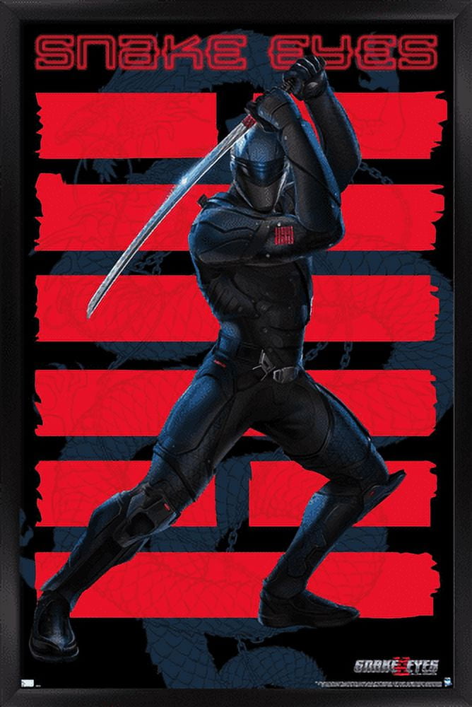 G.I. Joe: Snake Eyes - Sword Wall Poster, 14.725" x 22.375", Framed
