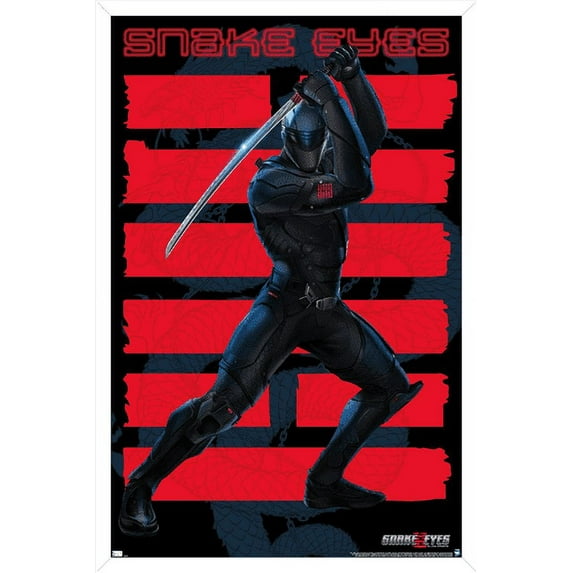 G.I. Joe: Snake Eyes - Sword Wall Poster, 14.725" x 22.375", Framed