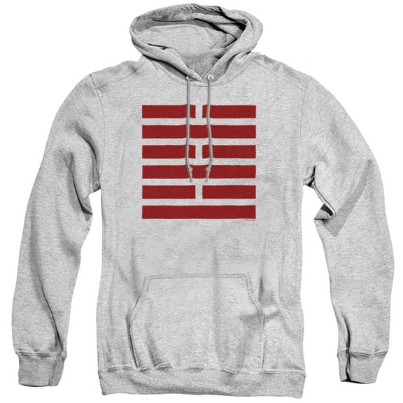 G.I. Joe Snake Eyes Symbol Unisex Adult Pull-Over Hoodie, Athletic Heather, X-Large