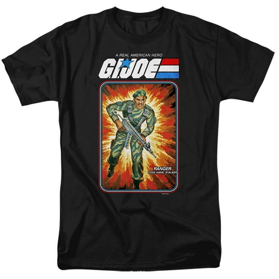 G.I. Joe Stalker Card Unisex Adult T-Shirt, Red, X-Large
