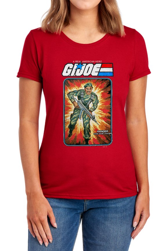 G.I. Joe Stalker Card Women's T Shirt, Red, Small