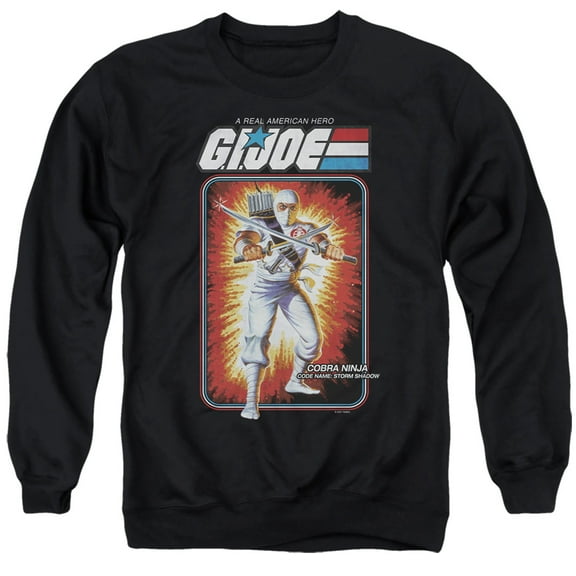 G.I. Joe Storm Shadow Card Unisex Adult Crewneck Sweatshirt, Black, X-Large