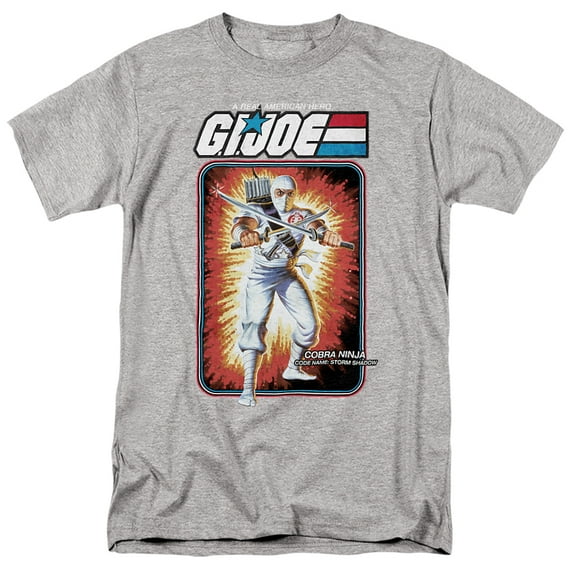 G.I. Joe Storm Shadow Card Unisex Adult T-Shirt, Athletic Heather, Small