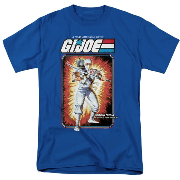 G.I. Joe Storm Shadow Card Unisex Adult T-Shirt, Royal, 2X-Large