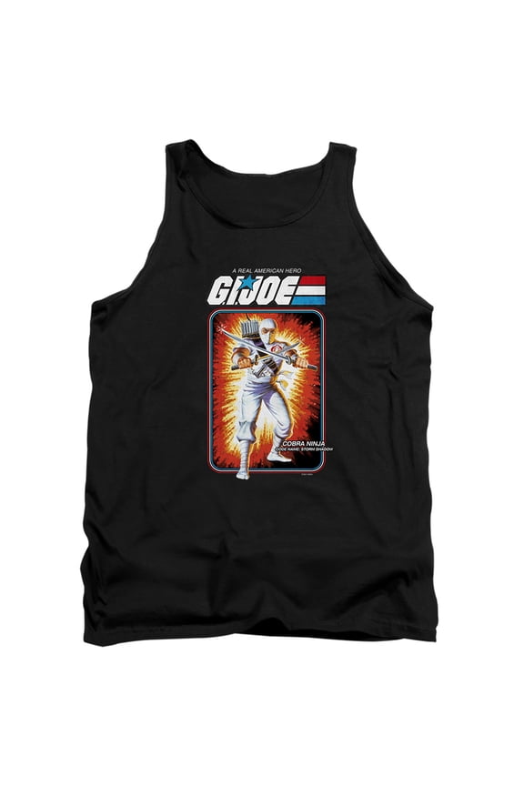 G.I. Joe Storm Shadow Card Unisex Adult Tank Top, Black, Large