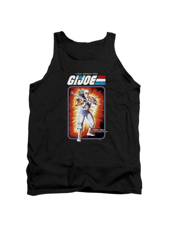 G.I. Joe Storm Shadow Card Unisex Adult Tank Top, Black, Small