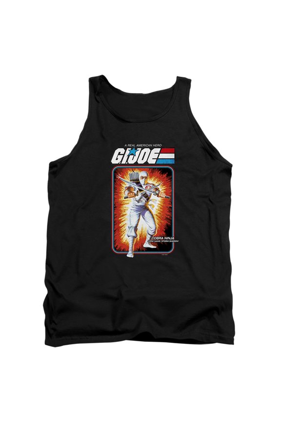 G.I. Joe Storm Shadow Card Unisex Adult Tank Top, Black, X-Large