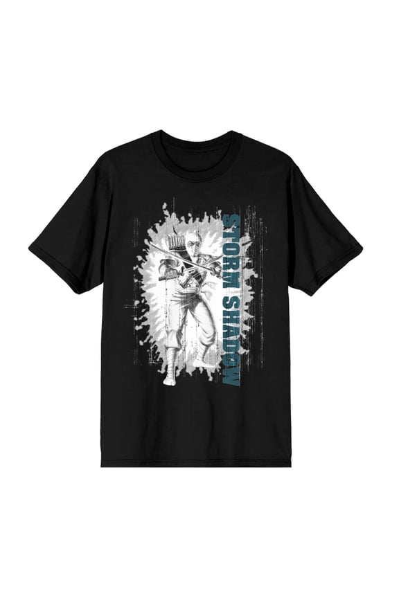 G.I. Joe Storm Shadow Men's Black Crew Neck Short Sleeve T-shirt-XL
