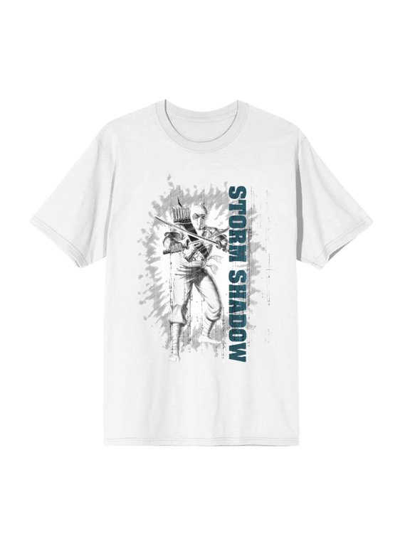 G.I. Joe Storm Shadow Men's White Crew Neck Short Sleeve T-shirt-Small
