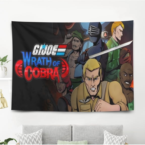 G.I. Joe Tapestry Gift Wall Hanging Backdrop for Room Bedroom Girls Fans Background Banner Party Birthday Supplies Decor