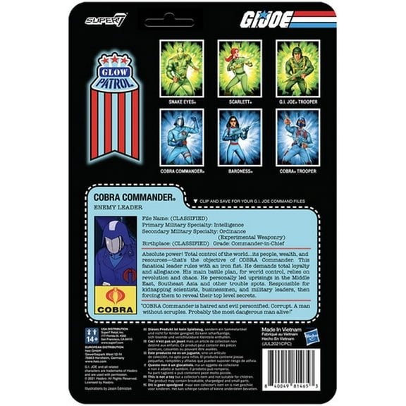 G.I. Joe Wave 1b - Cobra Commander (Glow Patrol)